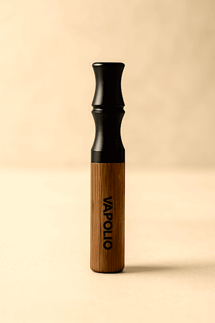 Inhalateur VAPOLIO™ Premium Bois & Inox Noir - Édition Luxe